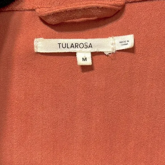 Tularosa Vanessa Rust Faux Suede Trench Coat Size M